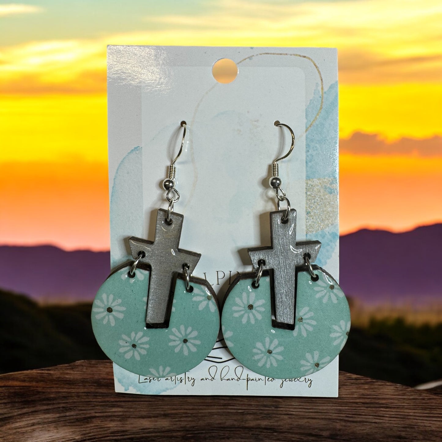 Daisy Cross Earrings