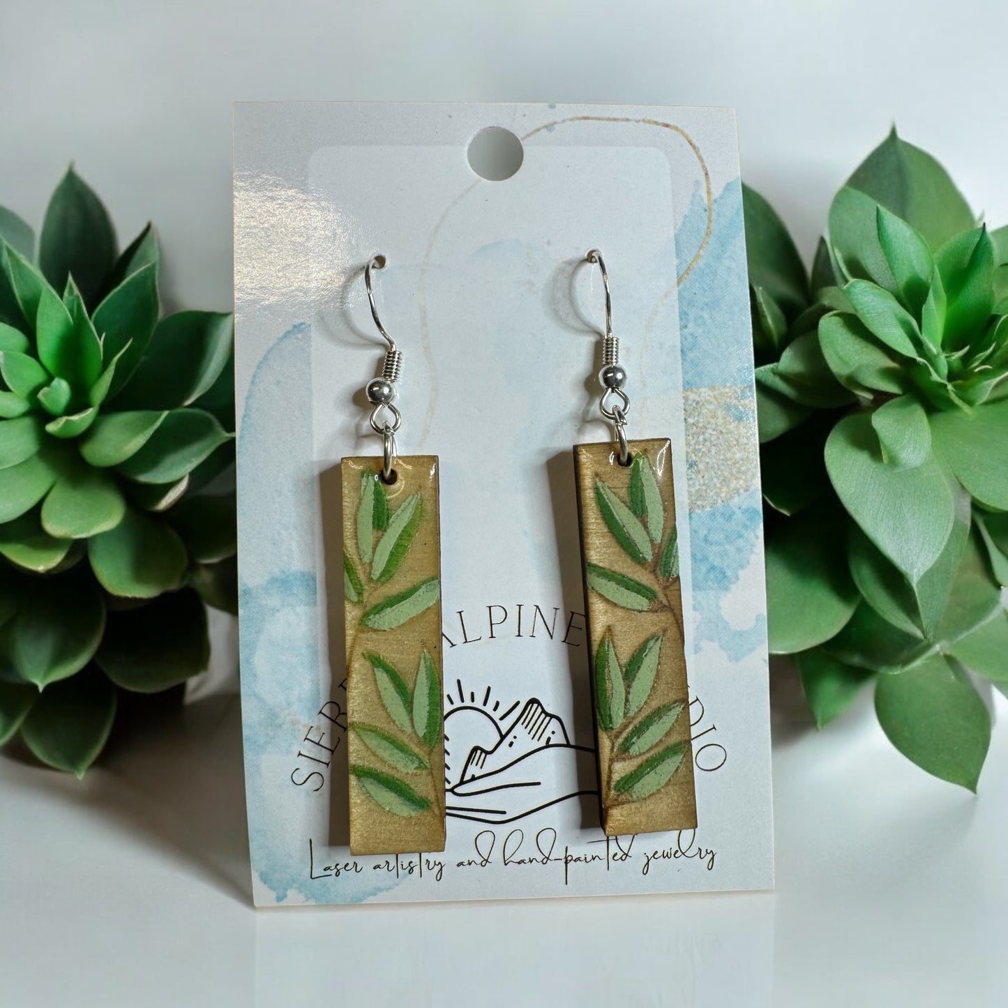 Leaf Bar Earrings