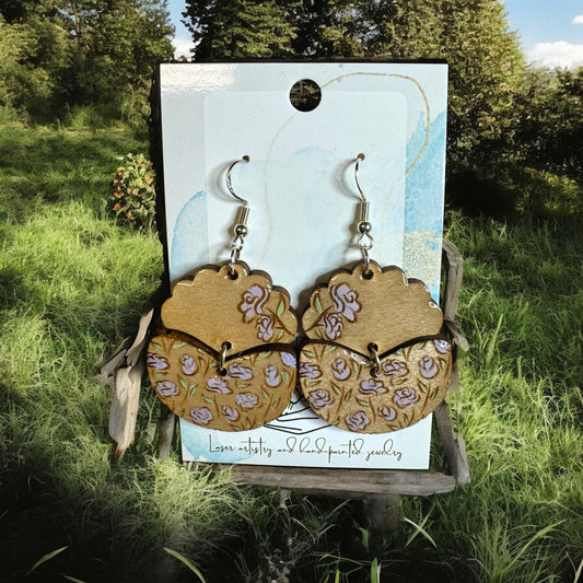 Scalloped Floral Earrings