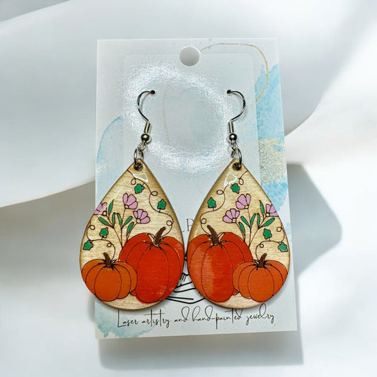 Pumpkin Teardrop Earrings
