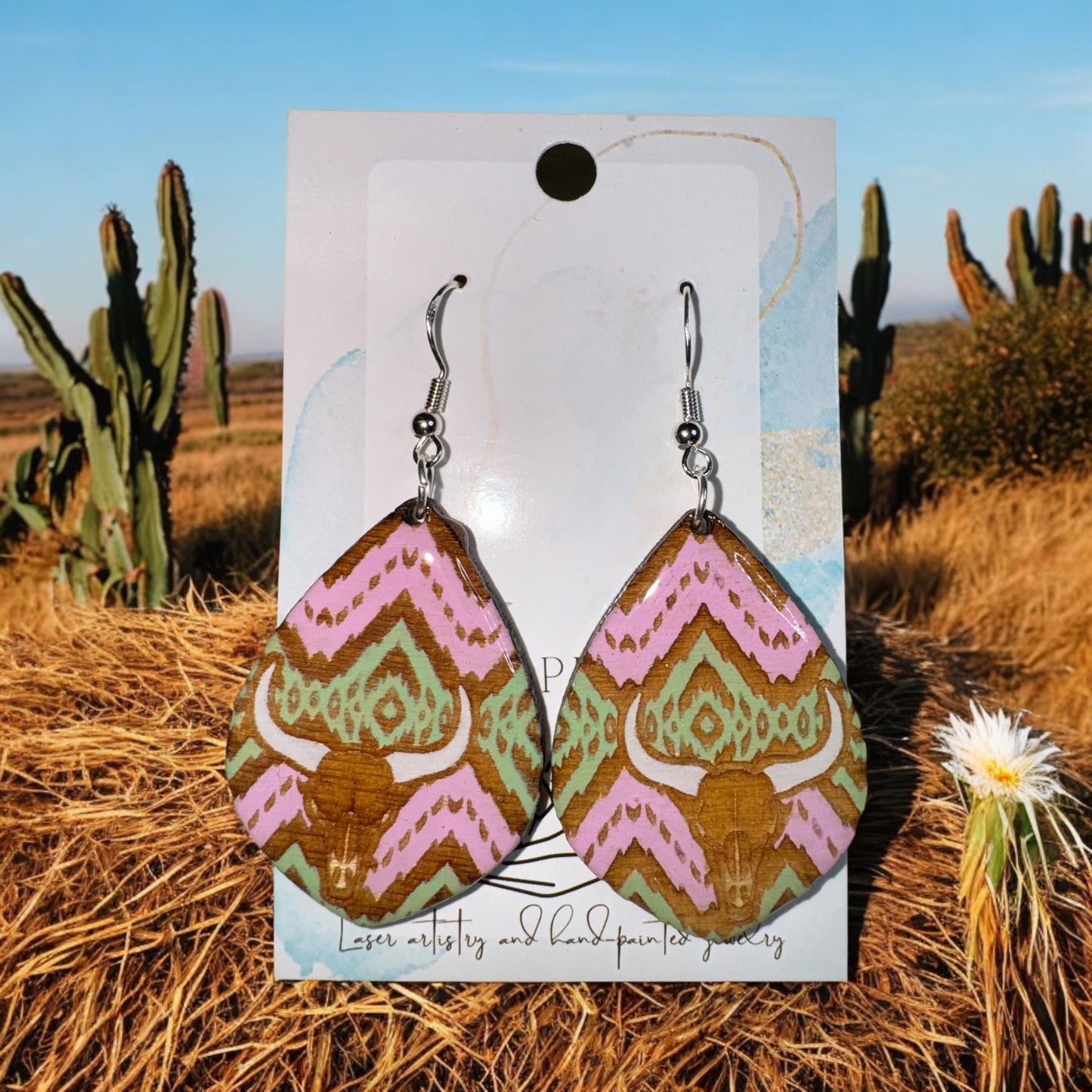 Aztec Skull Earrings