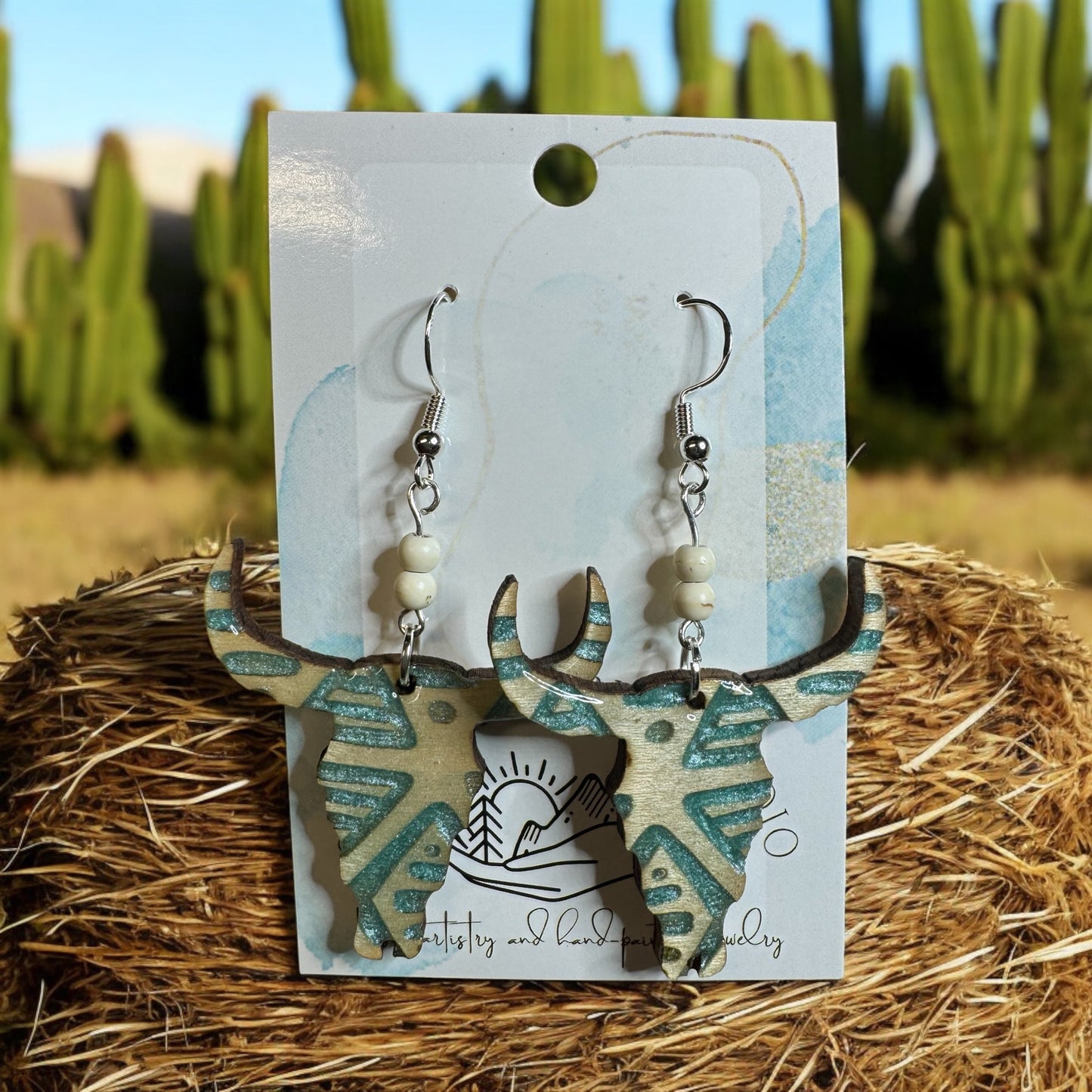 Bead Skull Earrings